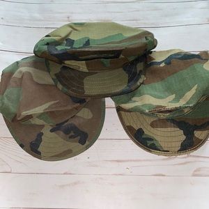 Vintage 90’s US Marine Corps woodland camo Utility Hat Cap uniform size S XS 21”